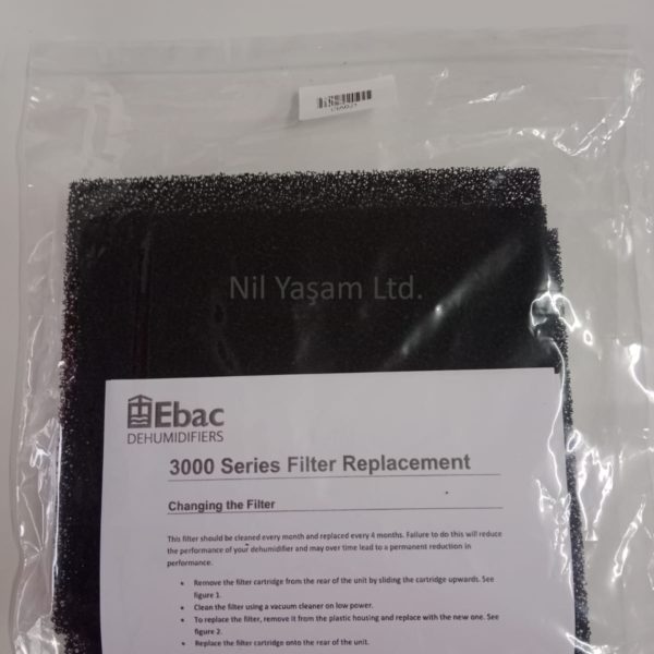 Ebac 3850e 4850 Nem Alma Cihazı Filtre Seti